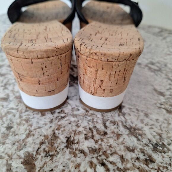 MICHAEL MICHAEL KORS // Warren Platform  Black Sandal  size 8M - Picture 4 of 8